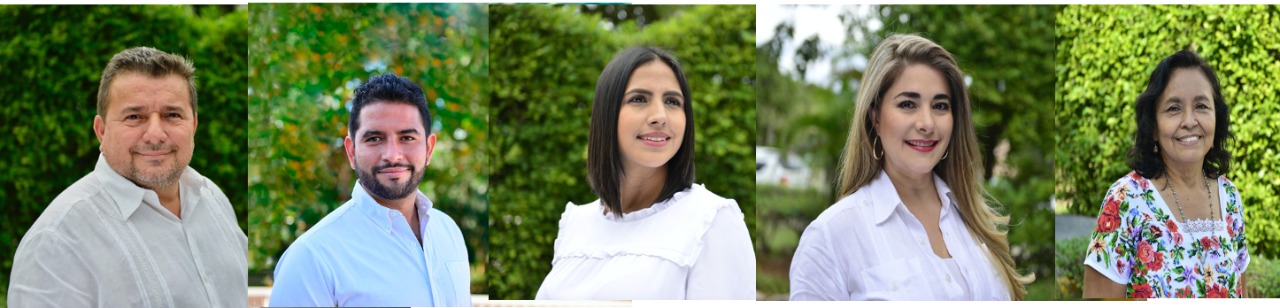 Tres mujeres y dos hombres, candidatas y candidatos de MC para las federales en Yucatán