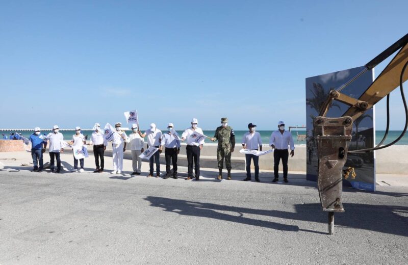 Inicia modernización de segunda parte del Malecón Tradicional de Progreso