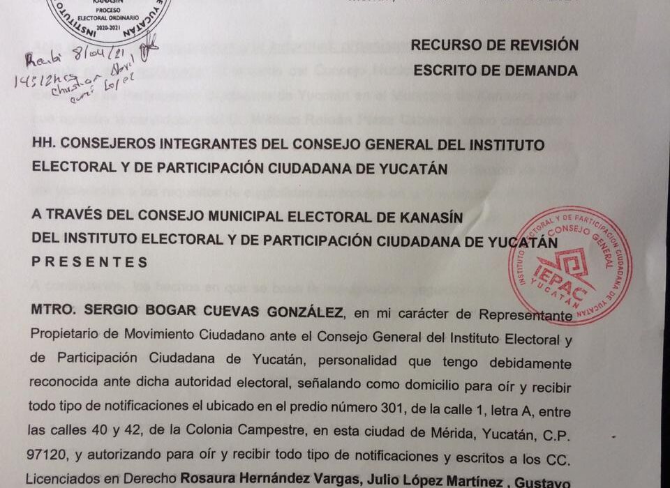 Impugnan candidatura de William Pérez en Kanasín por mentiroso