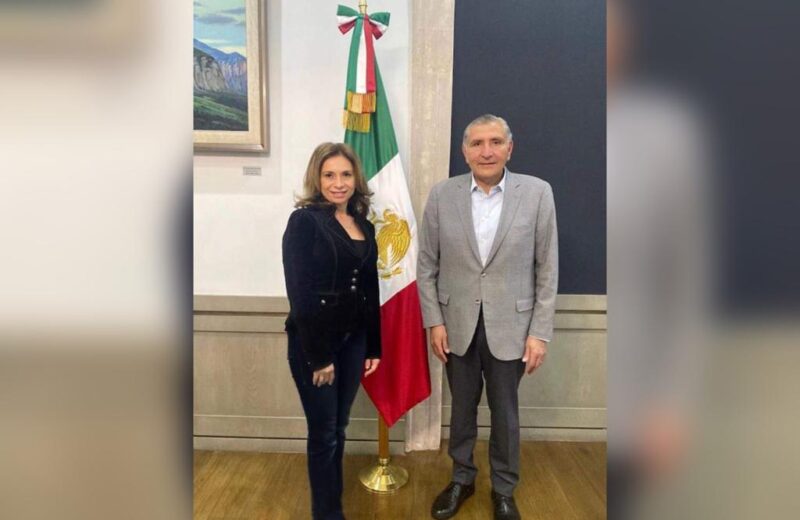 Angélica Araujo se reúne con el titular de Segob, Adán Augusto López