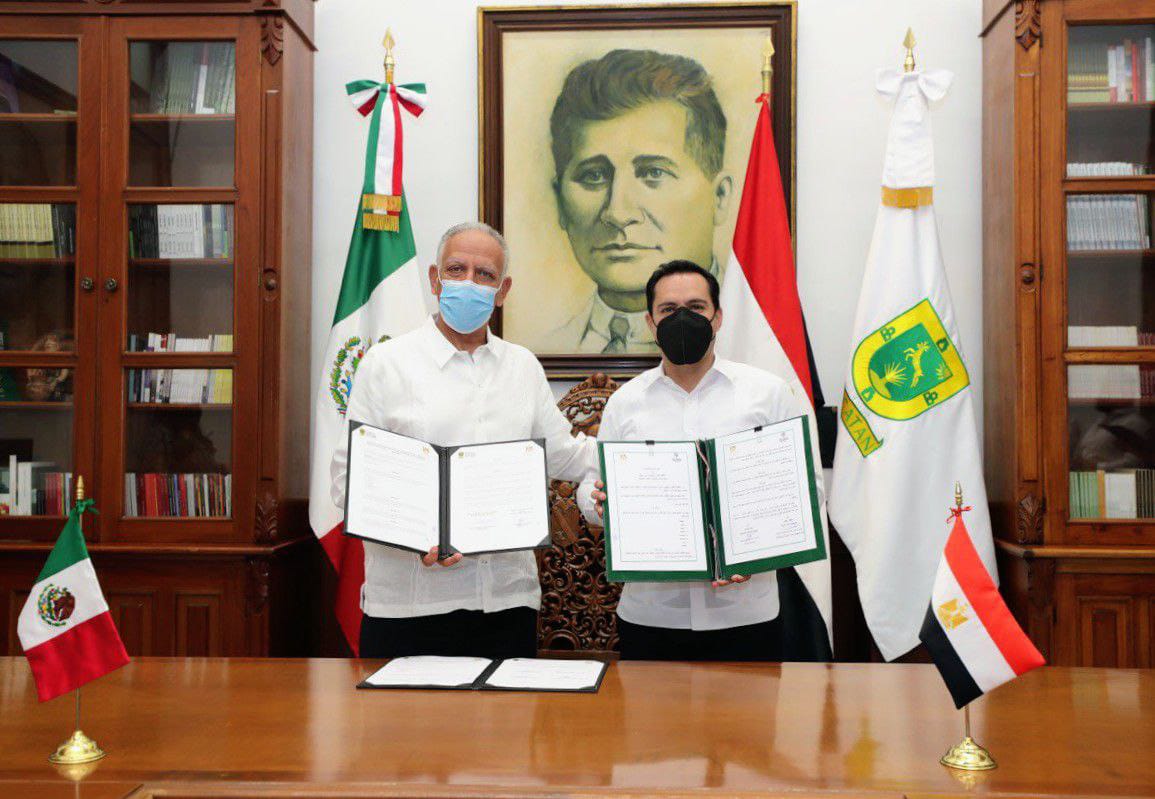Yucatán se hermana con Egipto; firman acuerdo de cooperación￼