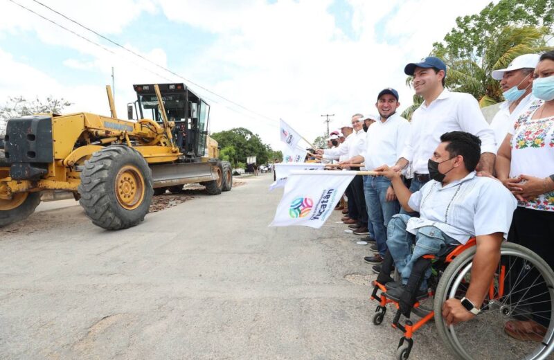 Reconstruirán carretera Tebec-Umán; gira del Gobernador por el municipio