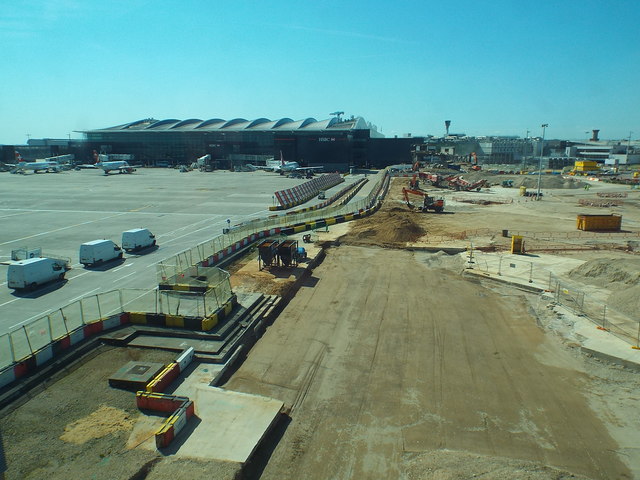 Construction work at Heathrow Airport