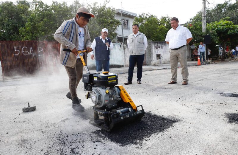 Ayuntamiento ha invertido 47 mdp en rehabilitar 485 mil metros cuadrados de baches en la capital yucateca