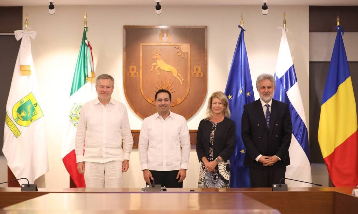 Finlandia, Rumania y la Unión Europea fortalecen lazos de cooperación con Yucatán
