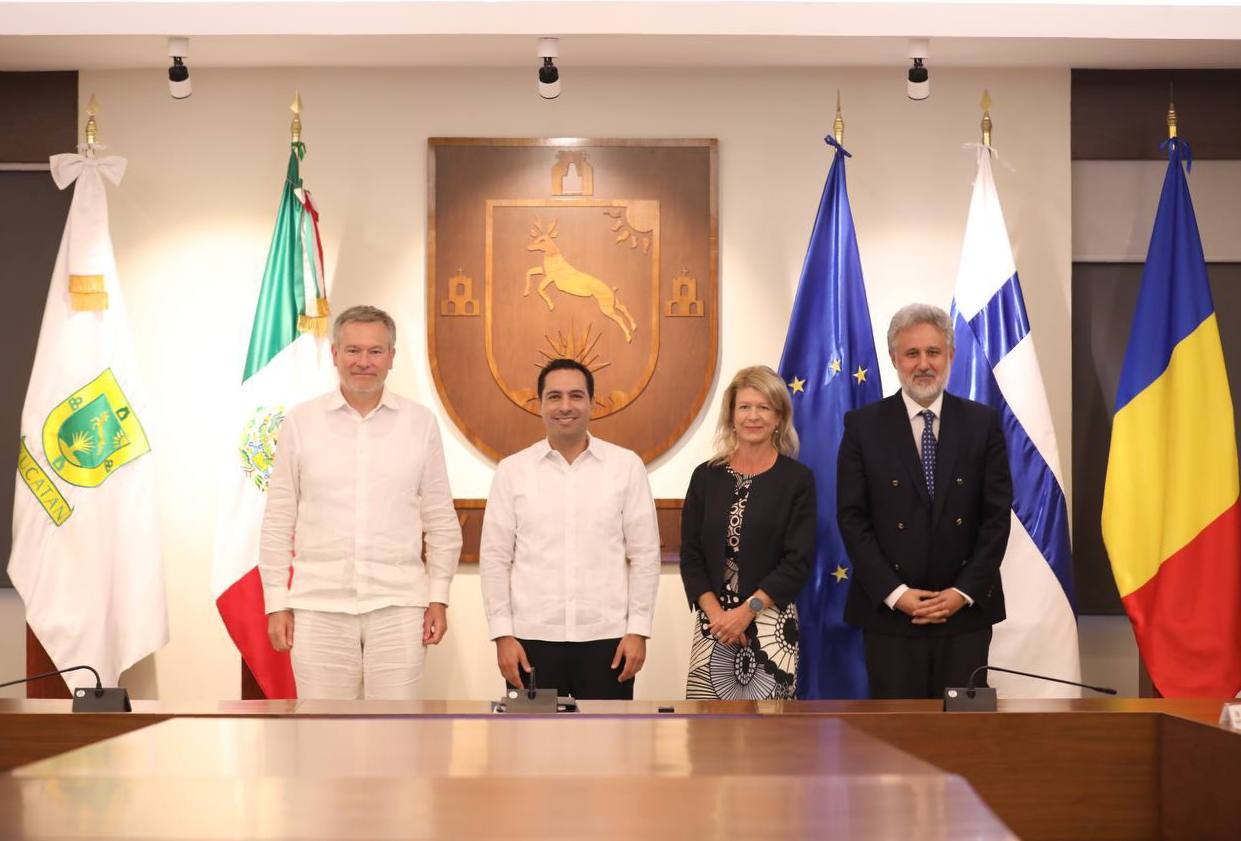 Finlandia, Rumania y la Unión Europea fortalecen lazos de cooperación con Yucatán