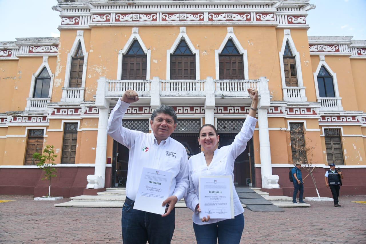 Gaspar Quintal y María Teresa Moisés, ya son dirigentes electos del PRI Yucatán