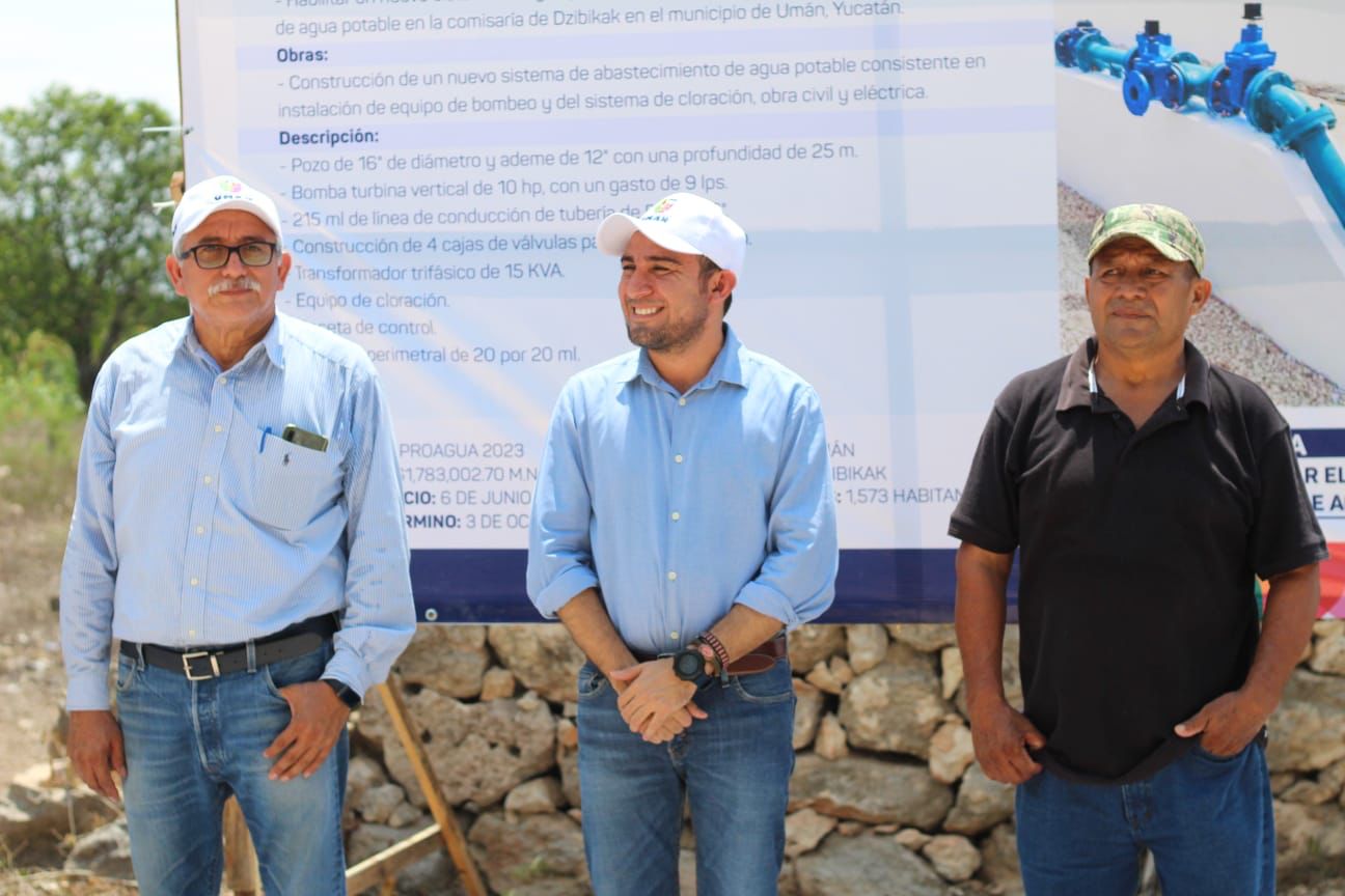 Arranca la construcción del sistema de agua potable de Dzibikak, comisaría de Umán