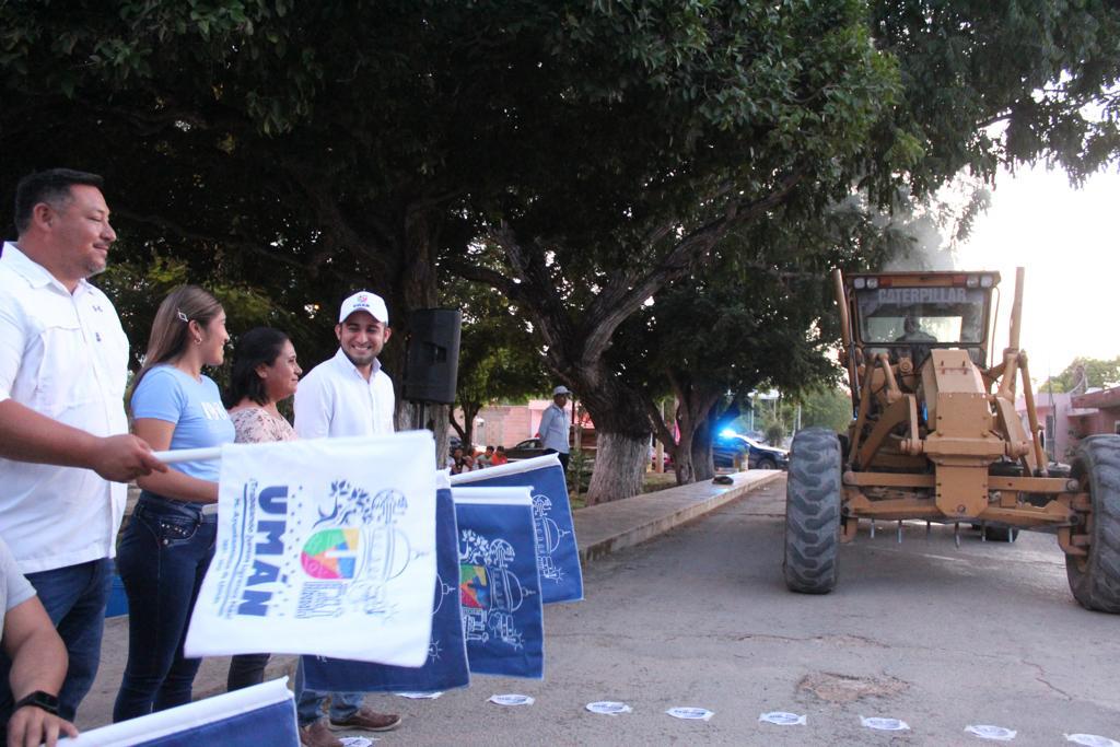 Rehabilitan calles en San Antonio Chun, comisaría de Umán