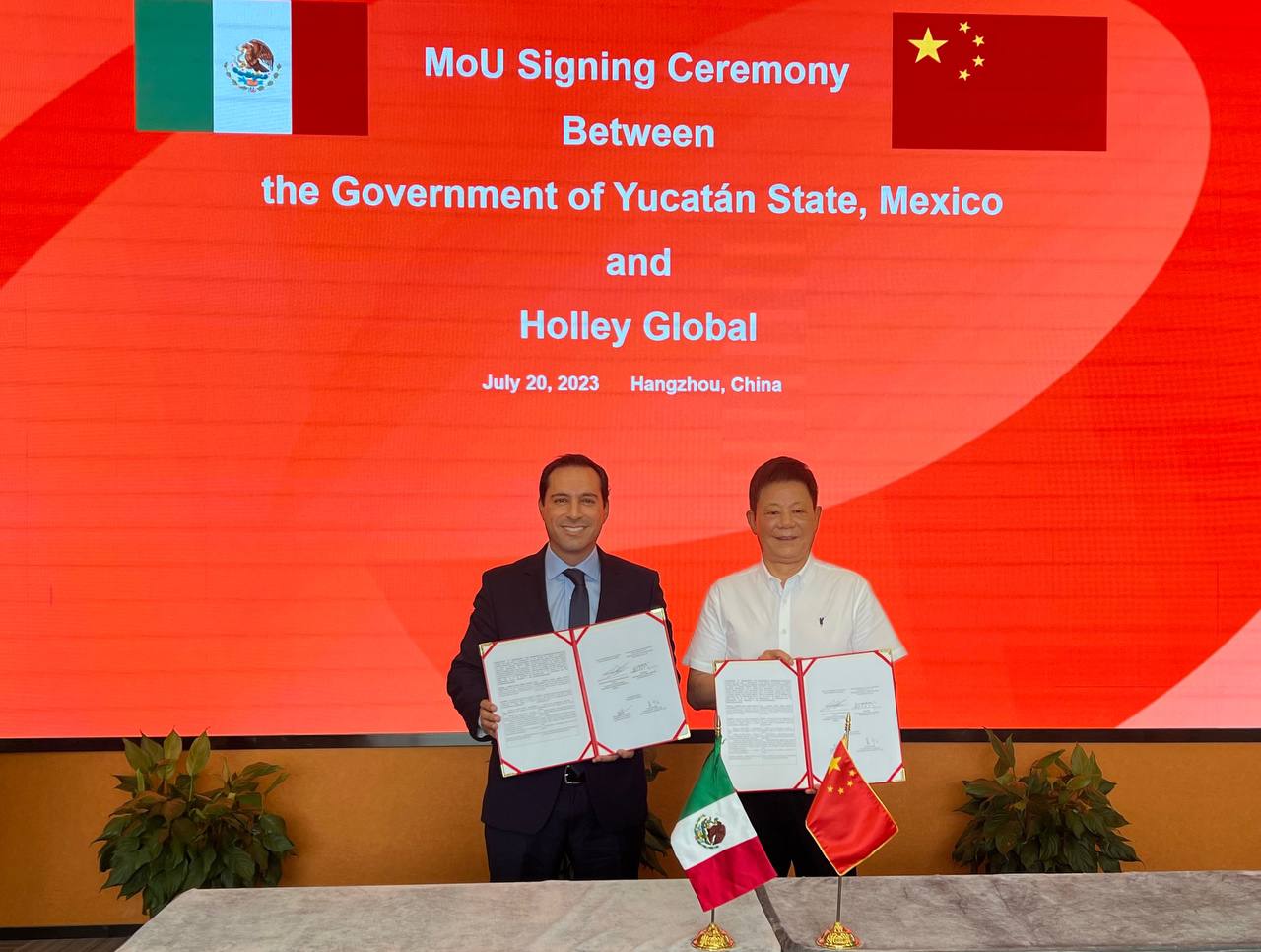 Holley Global, de China, firma carta de intención para invertir en Yucatán