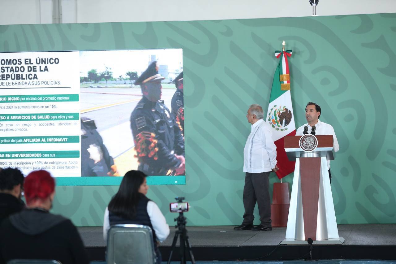 AMLO reconoce la seguridad y el avance económico de Yucatán