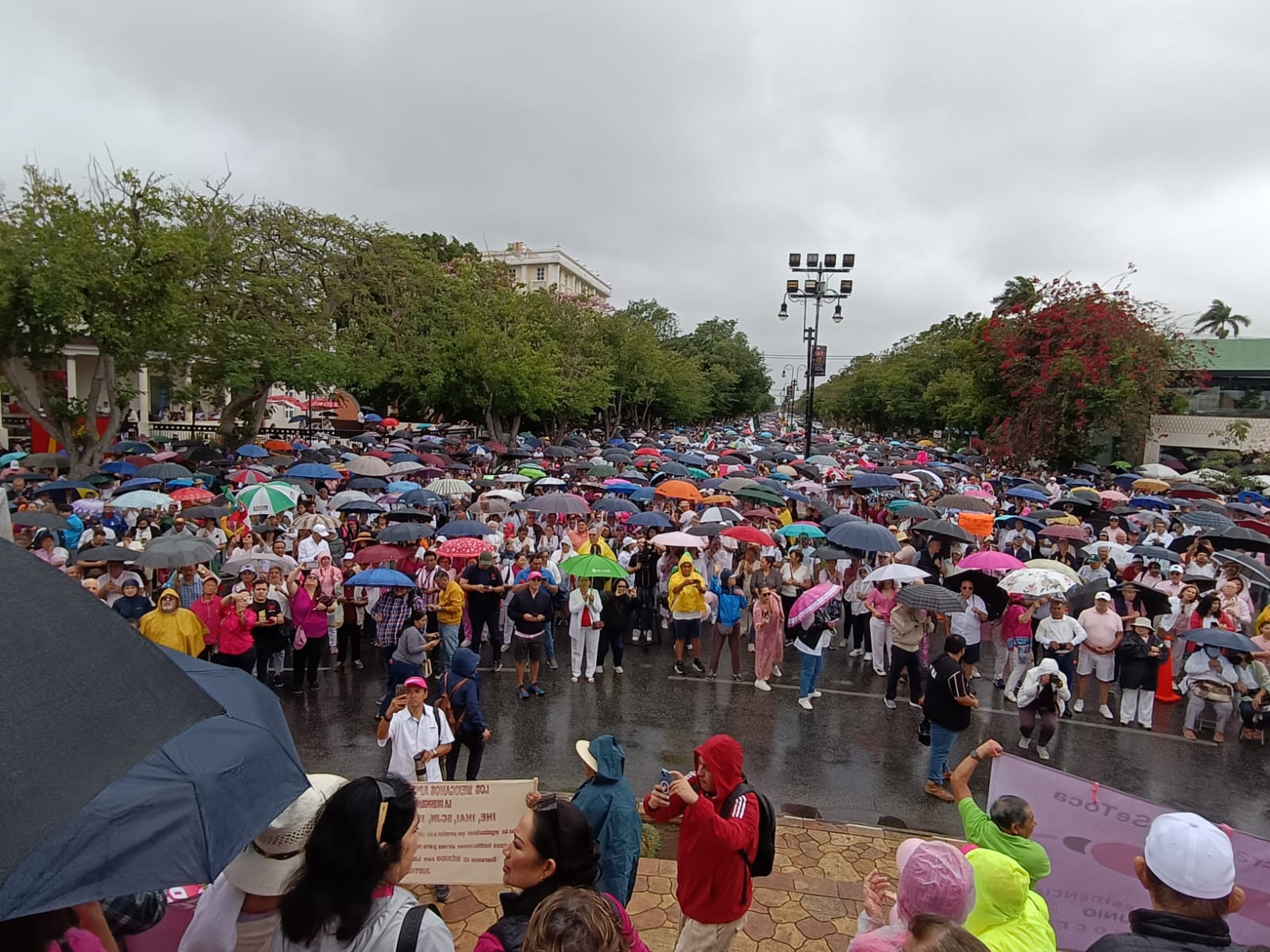 Miles de yucatecos marchan para defender la democracia