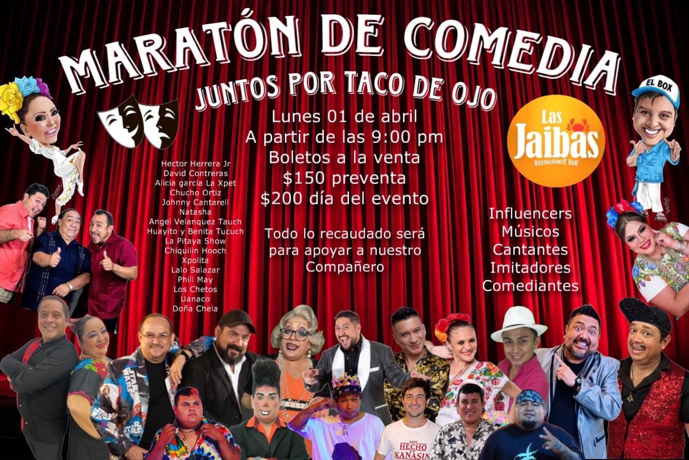 Comediantes unidos por Taco
