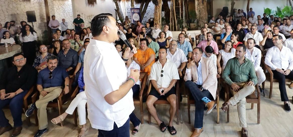 Renán pide el apoyo de empresarios de otros estados que viven en Mérida
