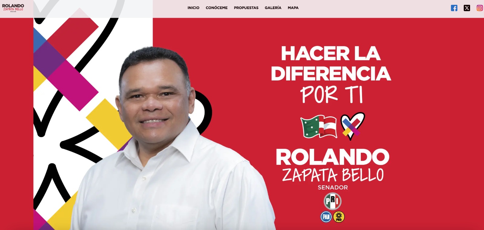 Rolando hace campaña también en medios digitales