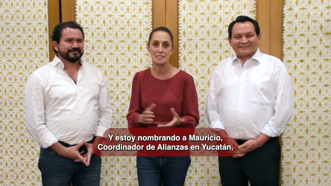 Sheinbaum suma a Sahuí como coordinador de Alianzas en Yucatán
