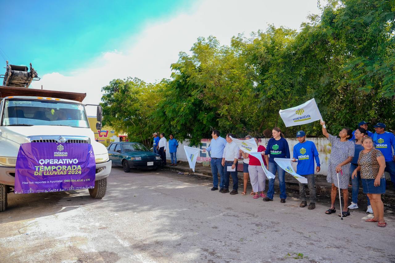 Arrancan operativos por lluvias y cero baches en Mérida