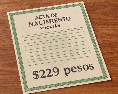 Representación generada con inteligencia artificial. En Yucatán, el acta de nacimiento en línea cuesta 229 pesos, uno de los precios más altos del país; en oficinas del Registro Civil el costo presencial es de 92 pesos.